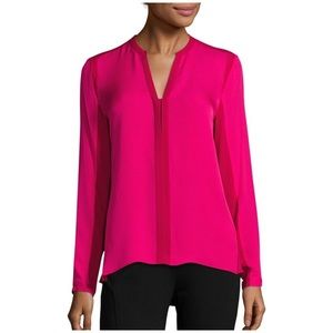 Elie Tahari ‘Layne’ Colorblock Silk Blouse